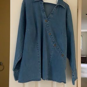 Denim oversized pullover